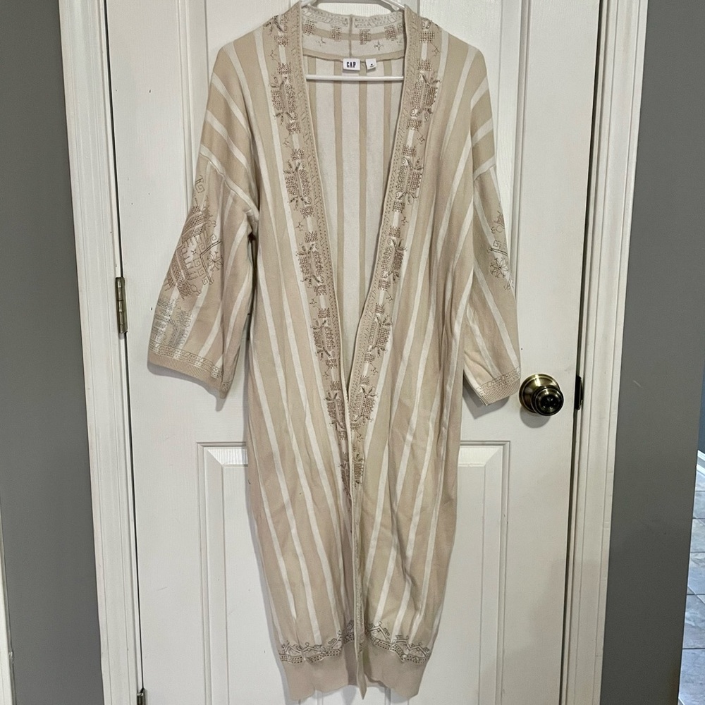 GAP Striped Kimono Sweater Duster